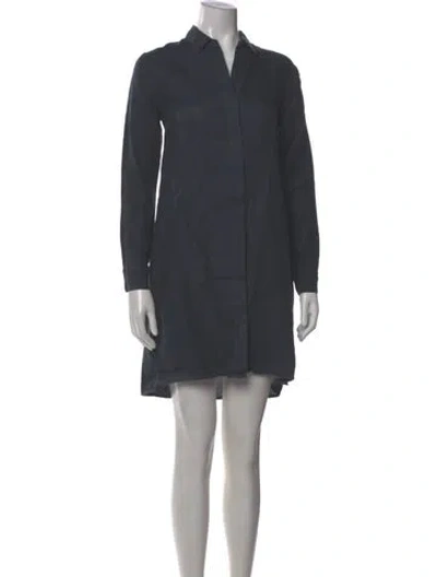 Pre-owned James Perse Linen Mini Dress In Gray