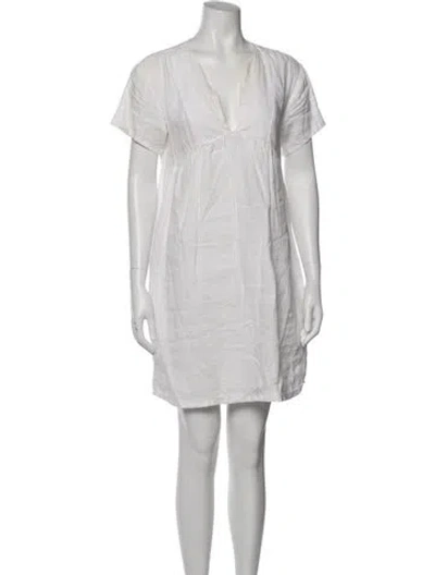 Pre-owned James Perse Linen Mini Dress In Gray
