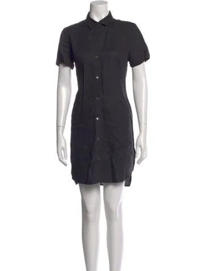 Pre-owned James Perse Linen Mini Dress In Gray