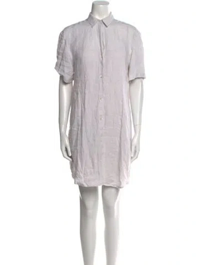 Pre-owned James Perse Linen Mini Dress In Neutral