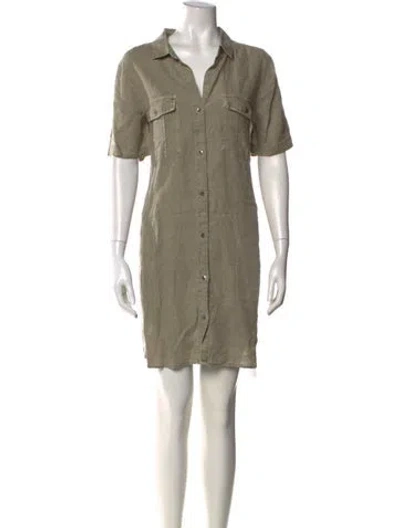 Pre-owned James Perse Linen Mini Dress In Neutral