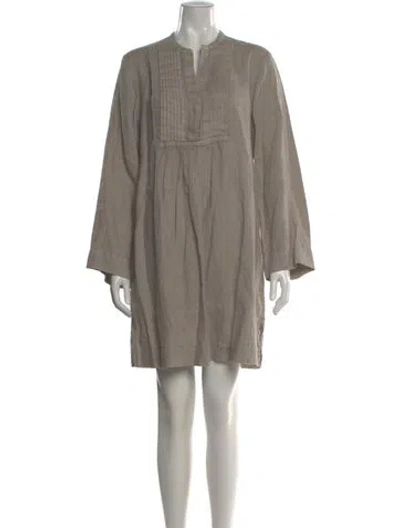 Pre-owned James Perse Linen Mini Dress In Neutral