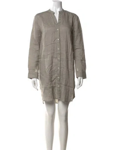 Pre-owned James Perse Linen Mini Dress In Neutrals