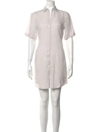 Pre-owned James Perse Linen Mini Dress In Neutrals