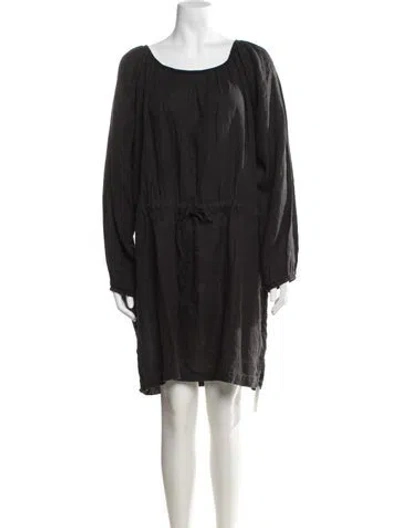 Pre-owned James Perse Linen Mini Dress W/ Tags In Black