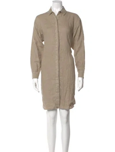 Pre-owned James Perse Linen Mini Dress W/ Tags In Neutral