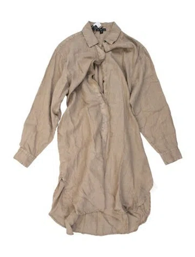 Pre-owned James Perse Linen Mini Dress W/ Tags In Neutrals