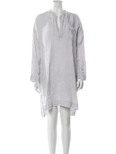 Pre-owned James Perse Linen Mini Dress In White