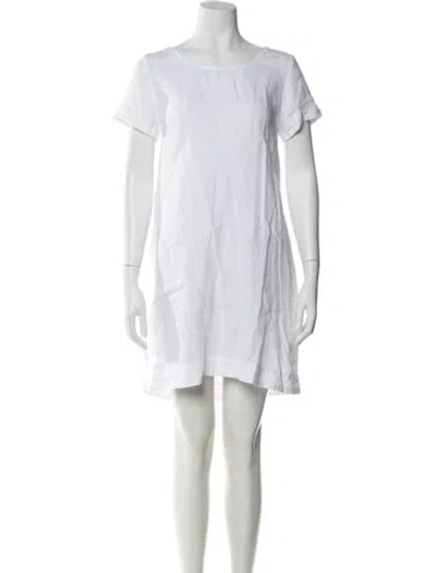 Pre-owned James Perse Linen Mini Dress In White