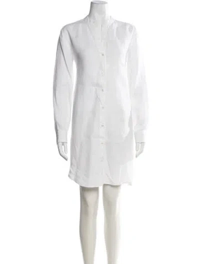 Pre-owned James Perse Linen Mini Dress In White