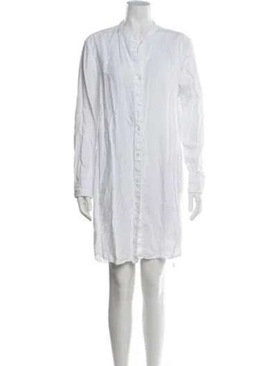 Pre-owned James Perse Linen Mini Dress In White
