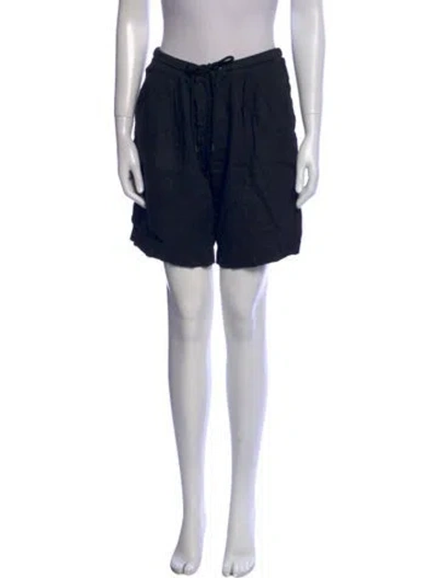 Pre-owned James Perse Linen Mini Shorts In Black