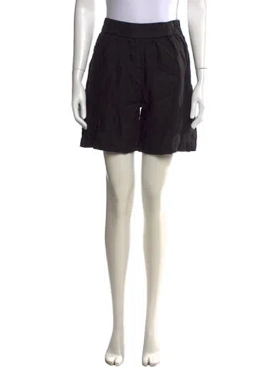 Pre-owned James Perse Linen Mini Shorts In Black
