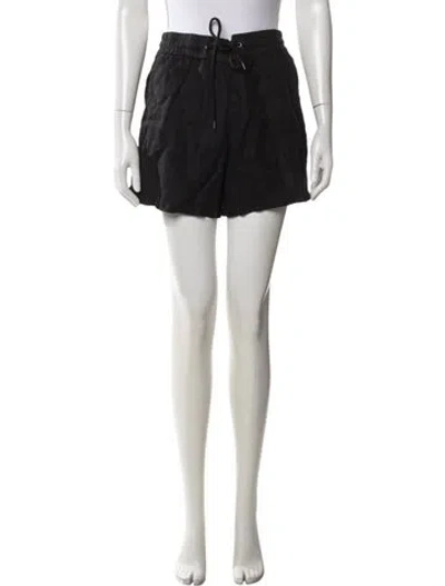 Pre-owned James Perse Linen Mini Shorts In Black