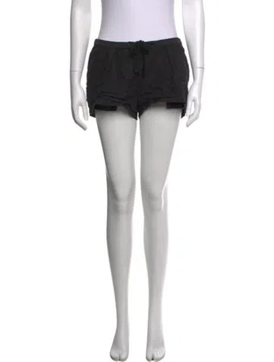 Pre-owned James Perse Linen Mini Shorts In Black