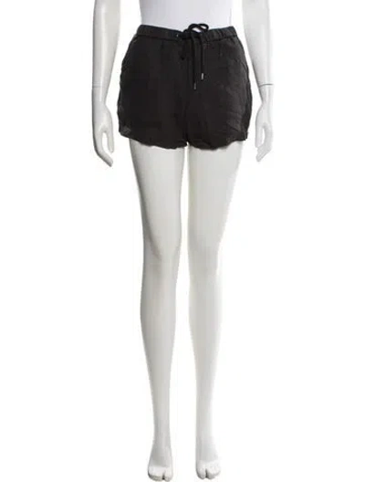 Pre-owned James Perse Linen Mini Shorts In Black