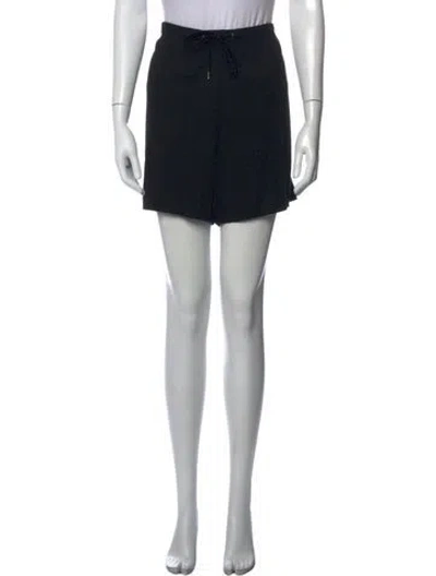 Pre-owned James Perse Linen Mini Shorts In Black