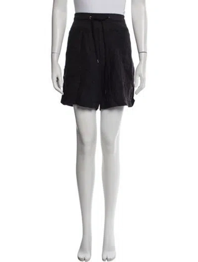 Pre-owned James Perse Linen Mini Shorts In Black