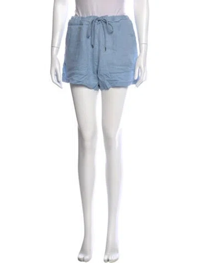 Pre-owned James Perse Linen Mini Shorts In Blue