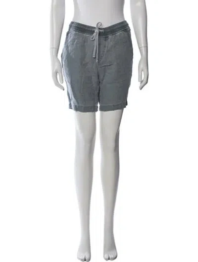Pre-owned James Perse Linen Mini Shorts In Blue