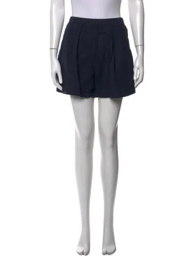 Pre-owned James Perse Linen Mini Shorts In Blue