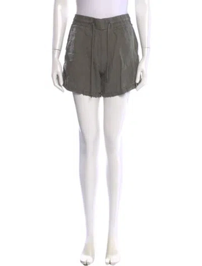 Pre-owned James Perse Linen Mini Shorts In Green