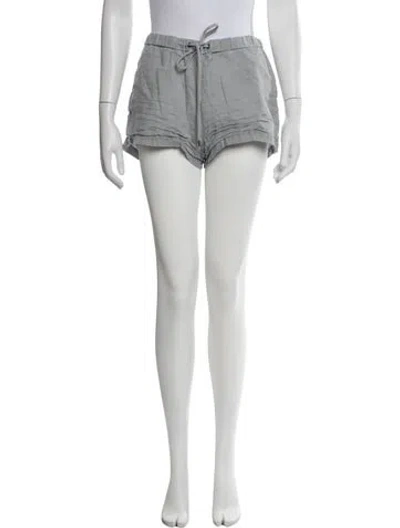 Pre-owned James Perse Linen Mini Shorts In Grey
