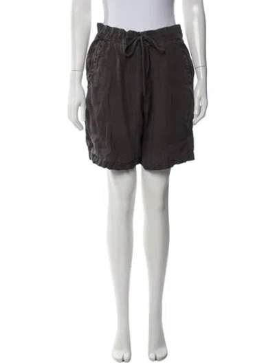 Pre-owned James Perse Linen Mini Shorts In Grey
