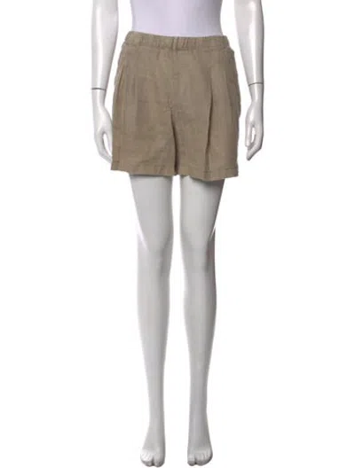 Pre-owned James Perse Linen Mini Shorts In Grey