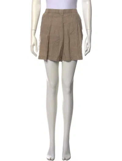Pre-owned James Perse Linen Mini Shorts In Neutral