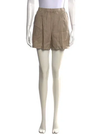 Pre-owned James Perse Linen Mini Shorts In Neutrals