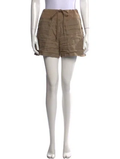 Pre-owned James Perse Linen Mini Shorts In Neutrals