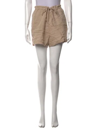Pre-owned James Perse Linen Mini Shorts In Neutrals