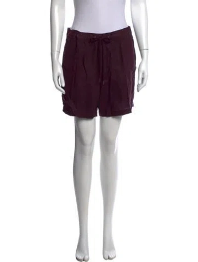 Pre-owned James Perse Linen Mini Shorts In Purple