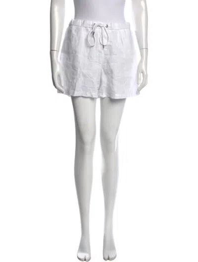 Pre-owned James Perse Linen Mini Shorts W/ Tags In White
