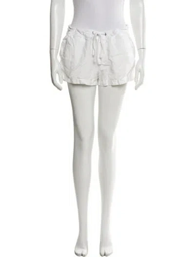 Pre-owned James Perse Linen Mini Shorts In White