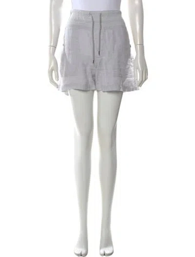 Pre-owned James Perse Linen Mini Shorts In White