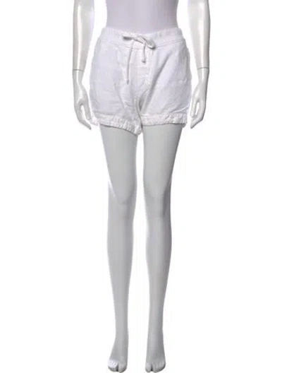 Pre-owned James Perse Linen Mini Shorts In White