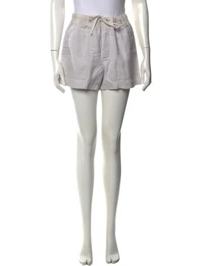 Pre-owned James Perse Linen Mini Shorts In White