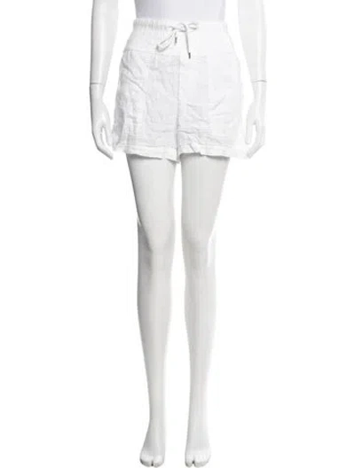 Pre-owned James Perse Linen Mini Shorts In White