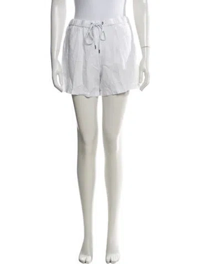 Pre-owned James Perse Linen Mini Shorts In White