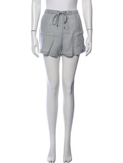 Pre-owned James Perse Linen Mini Shorts In White