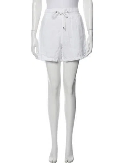 Pre-owned James Perse Linen Mini Shorts In White