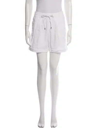 Pre-owned James Perse Linen Mini Shorts In White