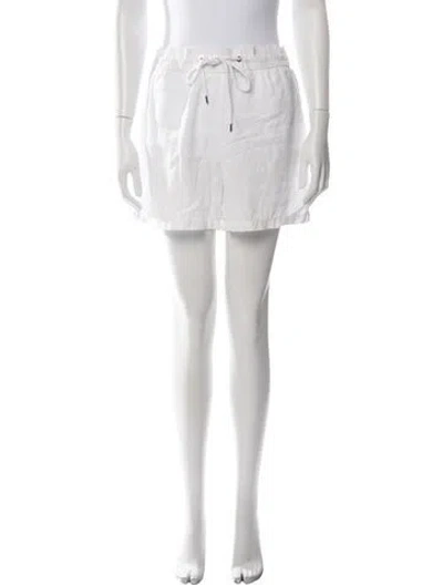Pre-owned James Perse Linen Mini Shorts In White