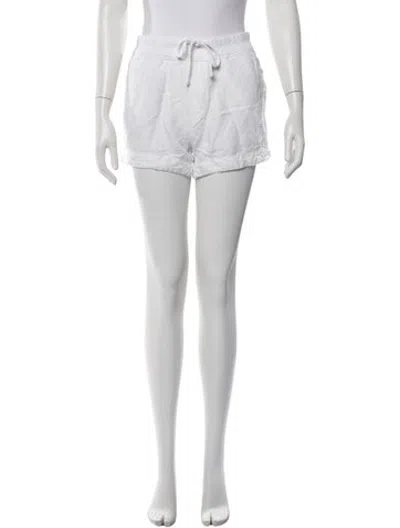Pre-owned James Perse Linen Mini Shorts In White