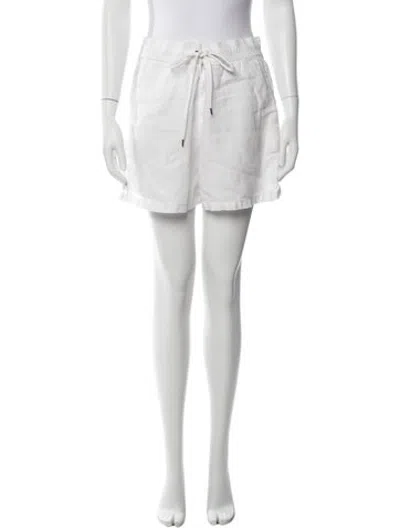 Pre-owned James Perse Linen Mini Shorts In White