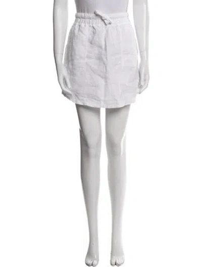 Pre-owned James Perse Linen Mini Skirt In Neutral