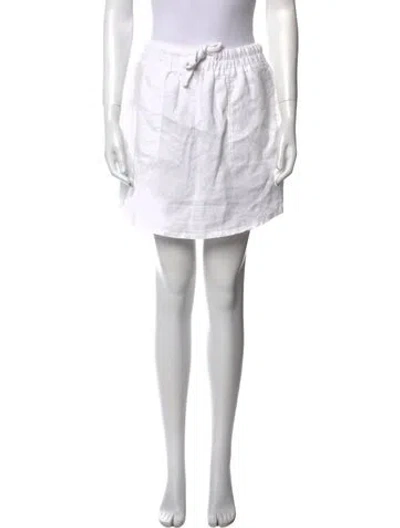 Pre-owned James Perse Linen Mini Skirt In Neutral