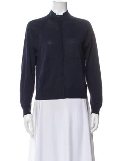 Pre-owned James Perse Linen Mock Neck Sweater In Gray